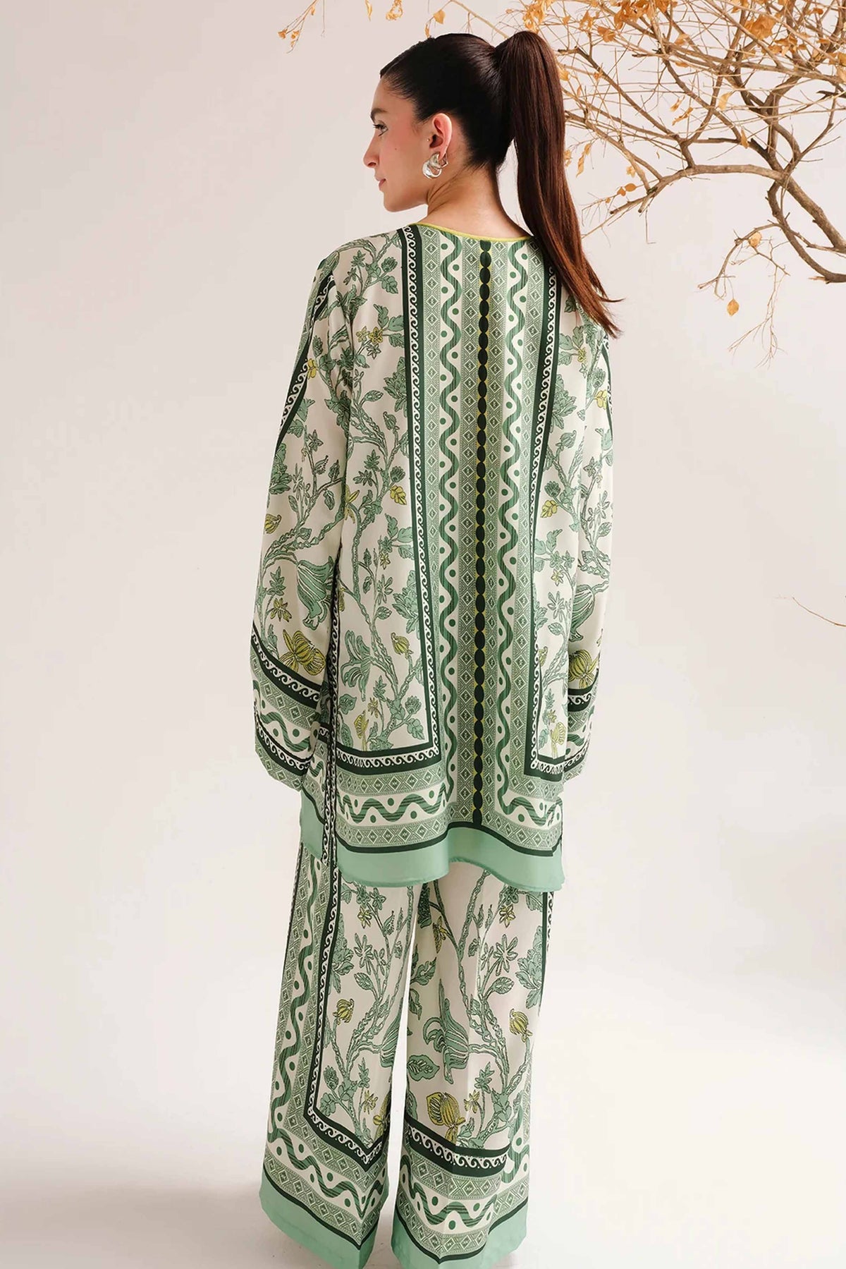 Noura Winter Print Ensemble for Women in Khaddar 943