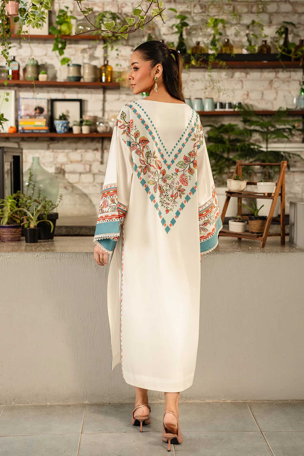 Noura Elegant Printed Shirt Trouser Set for Women 956