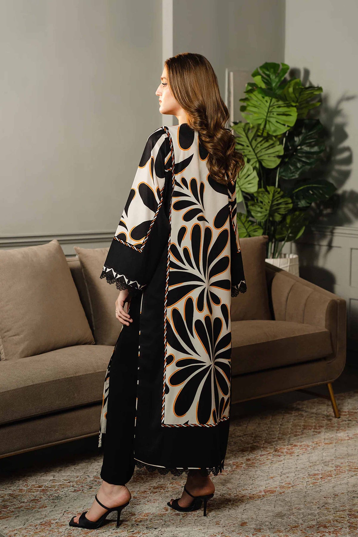 Noura Printed Shirt & Trouser Ensemble for Women 959