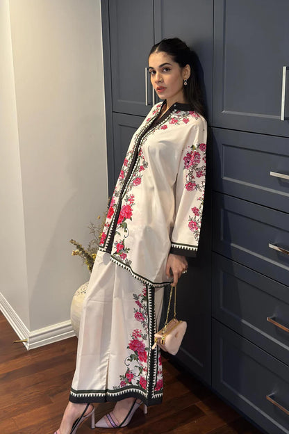 Noura Dhaga Pret Printed Crepe Co-Ord Set 910