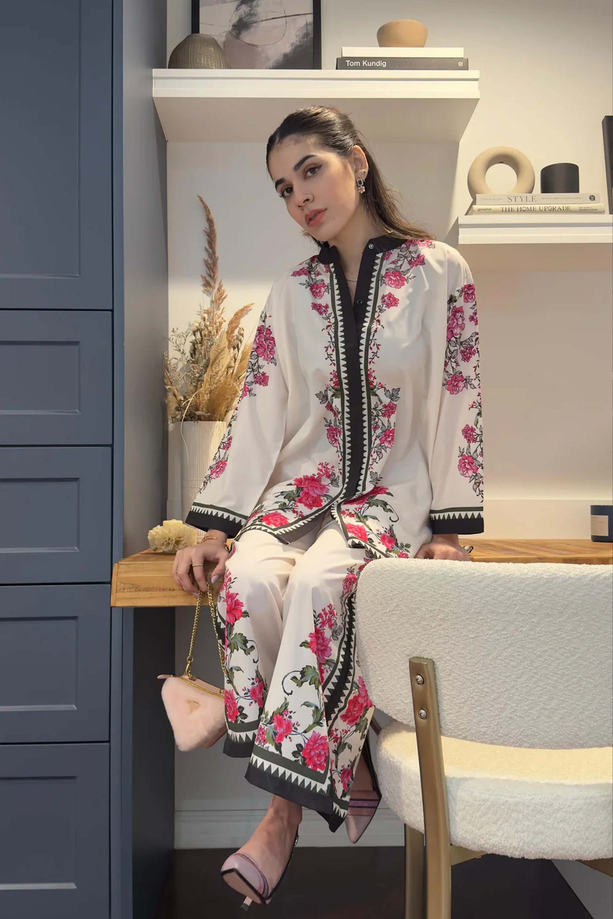 Noura Dhaga Pret Printed Crepe Co-Ord Set 910