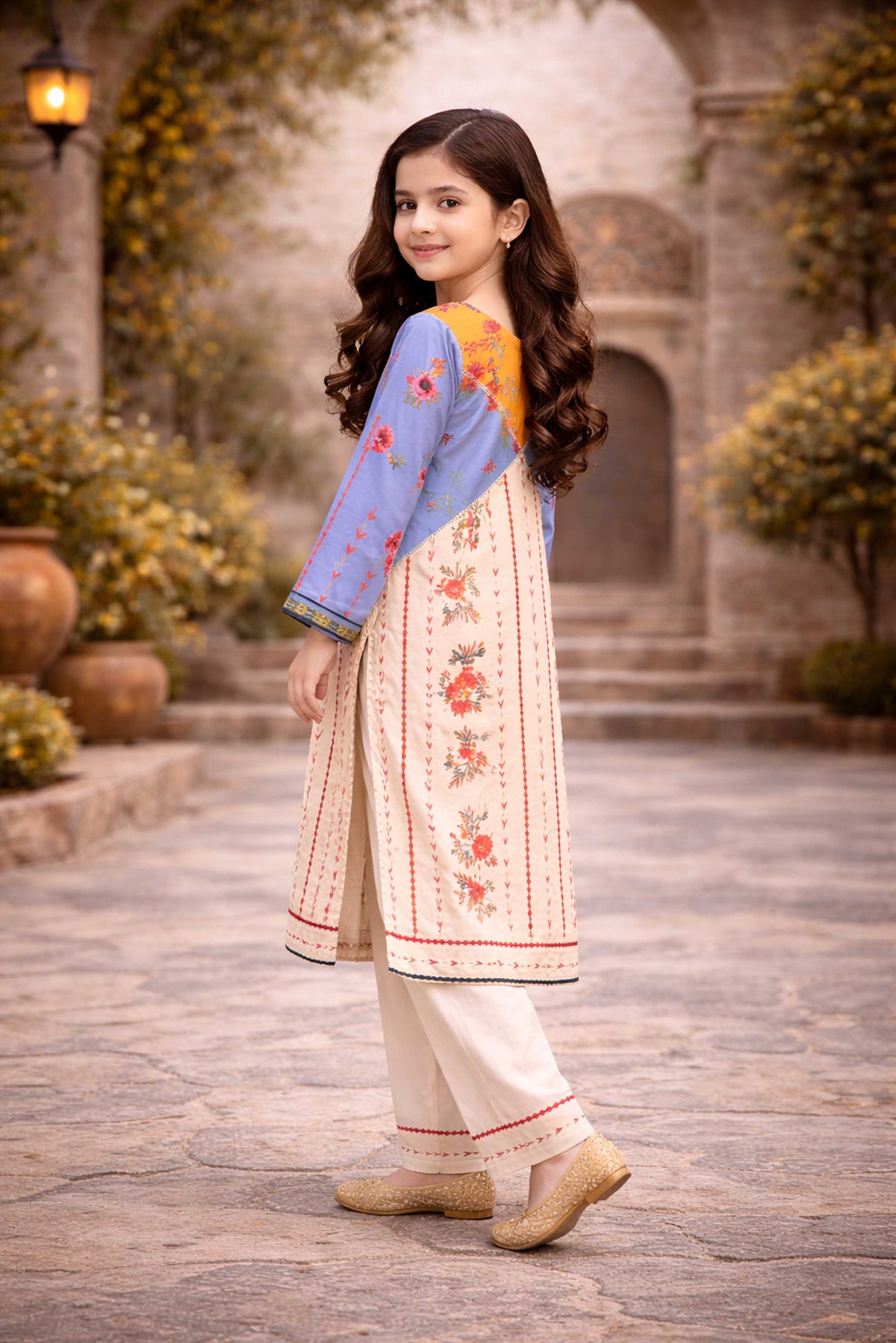 Noura Printed Trending Co-ord set KID  916