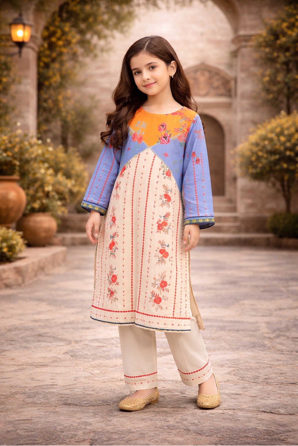 Noura Printed Trending Co-ord set KID  916