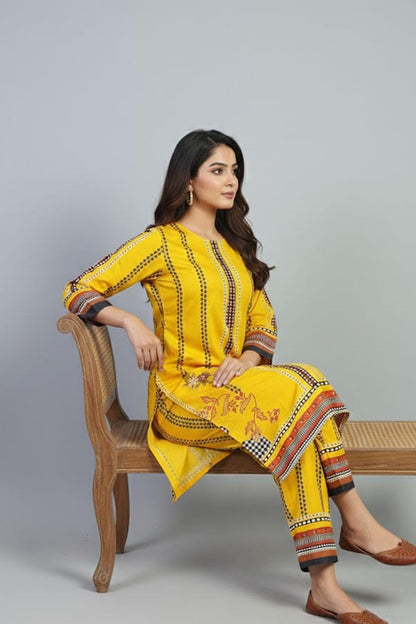 Noura Printed 2PC Stitched Outfit for Women 925