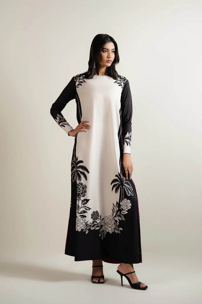 Noura Black Printed 2 Piece Outfit for Women 927