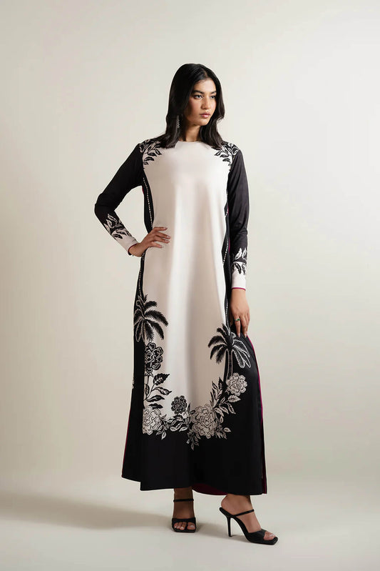 Noura Black Printed 2 Piece Outfit for Women 927
