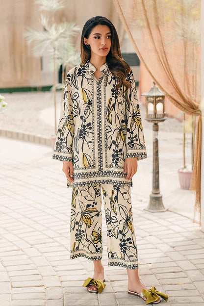 Noura Branded Charmeuse Silk Digital 2Pcs Dress 928