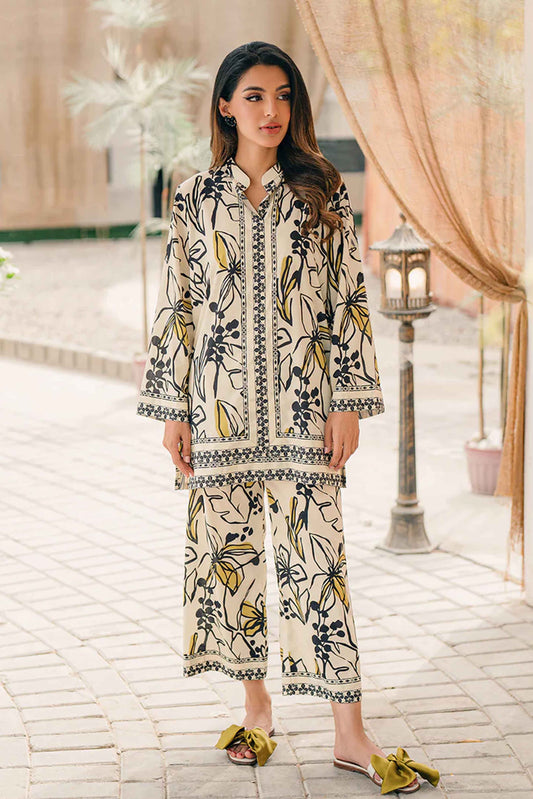 Noura Branded Charmeuse Silk Digital 2Pcs Dress 928