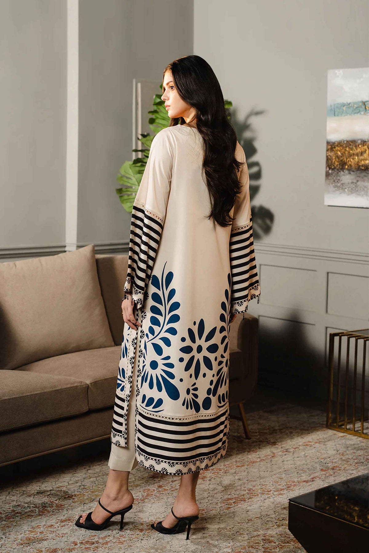 Maroon Printed 2PC Lawn Outfit Noura Apparel 929