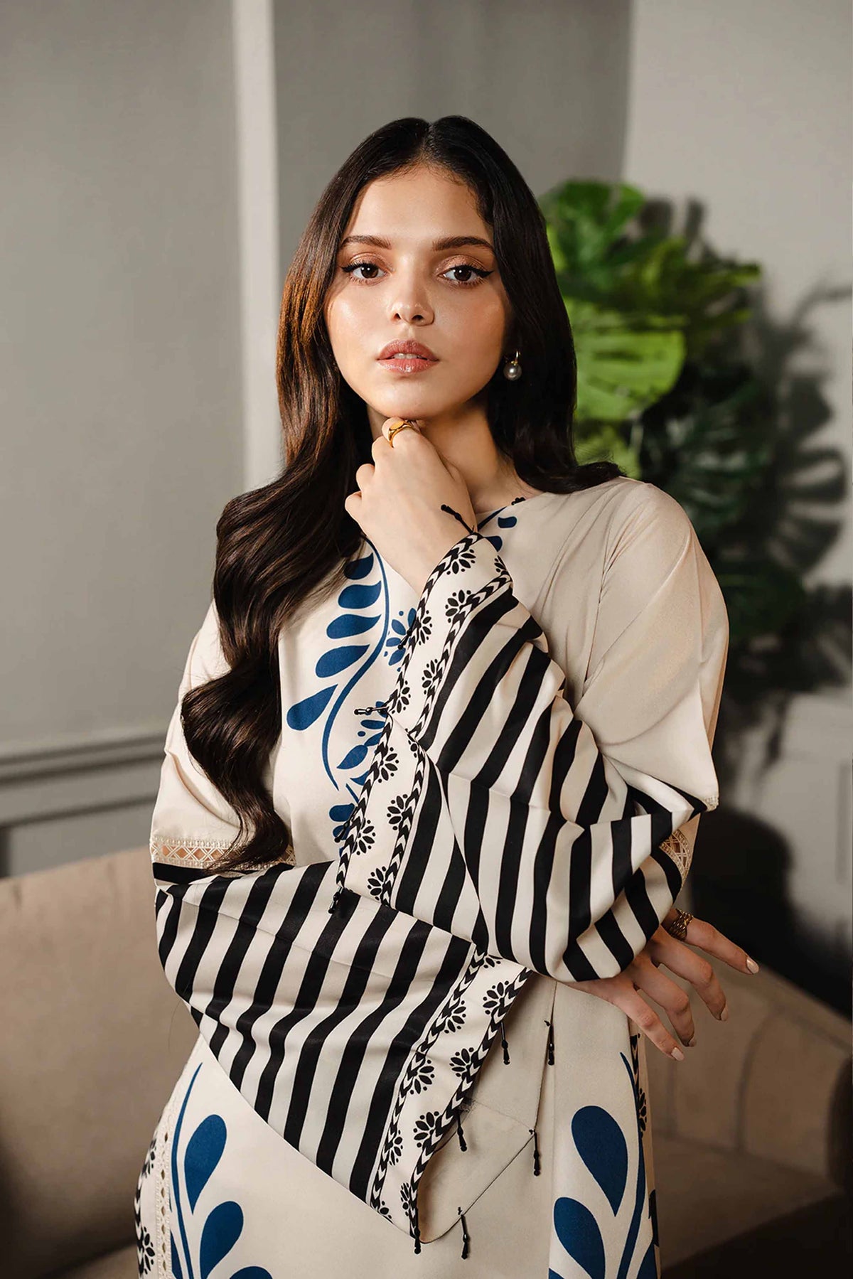 Maroon Printed 2PC Lawn Outfit Noura Apparel 929