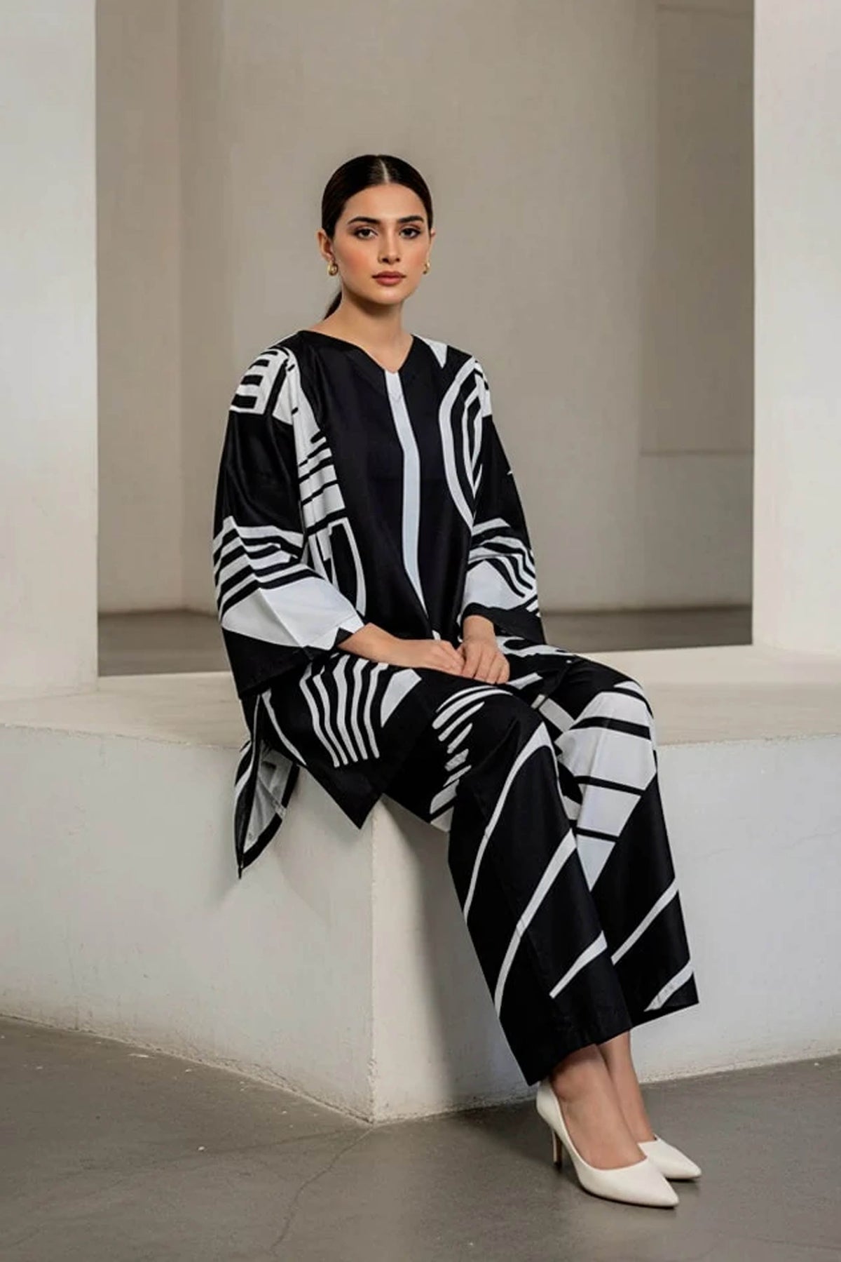 Noura Chic Printed 2PC Outfit for Women 938