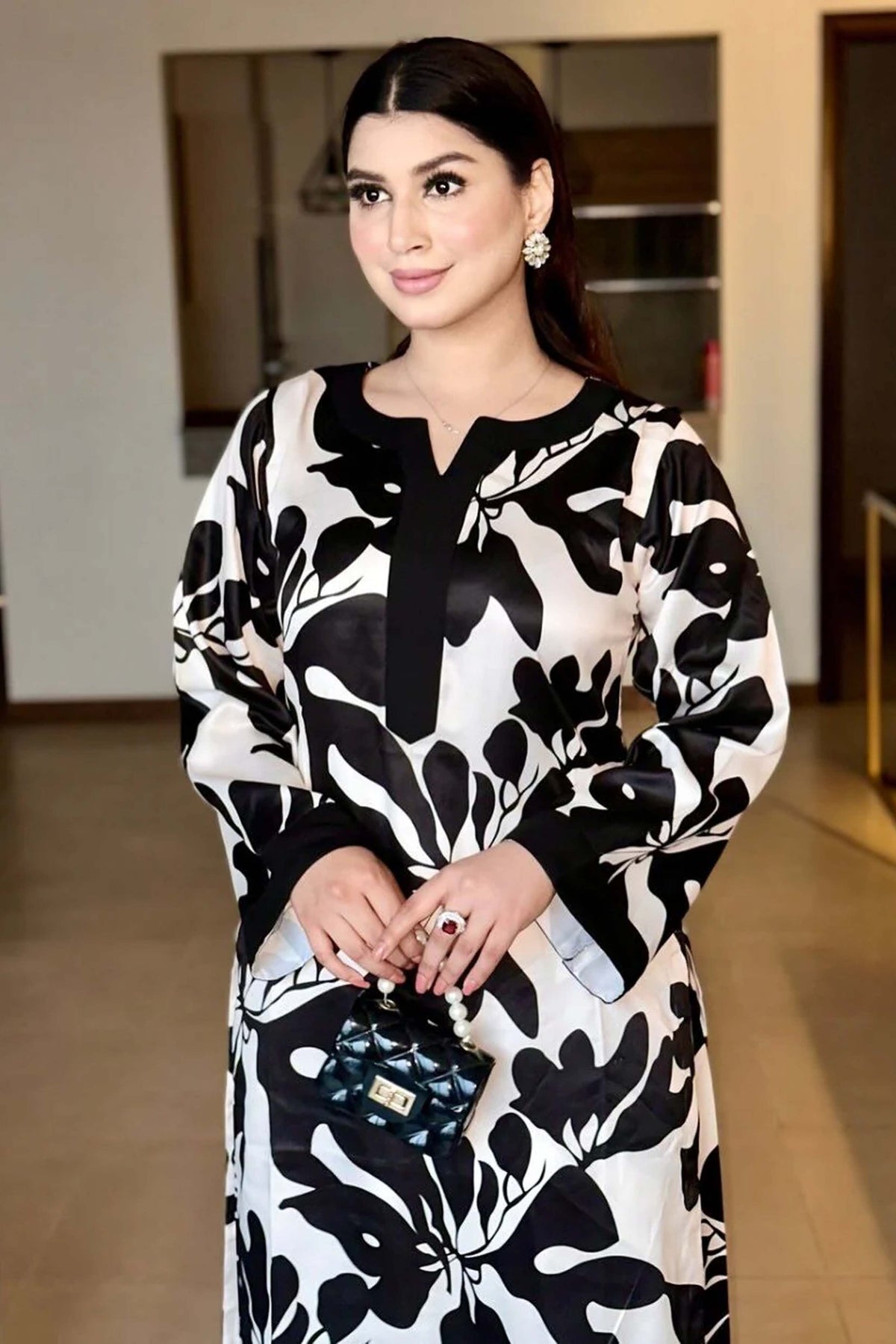 Noura Moss Crepe Printed Set for Women 941