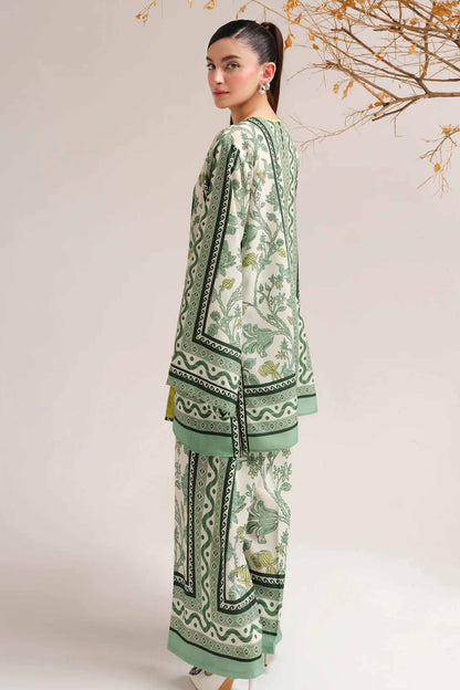 Noura Winter Print Ensemble for Women in Khaddar 943