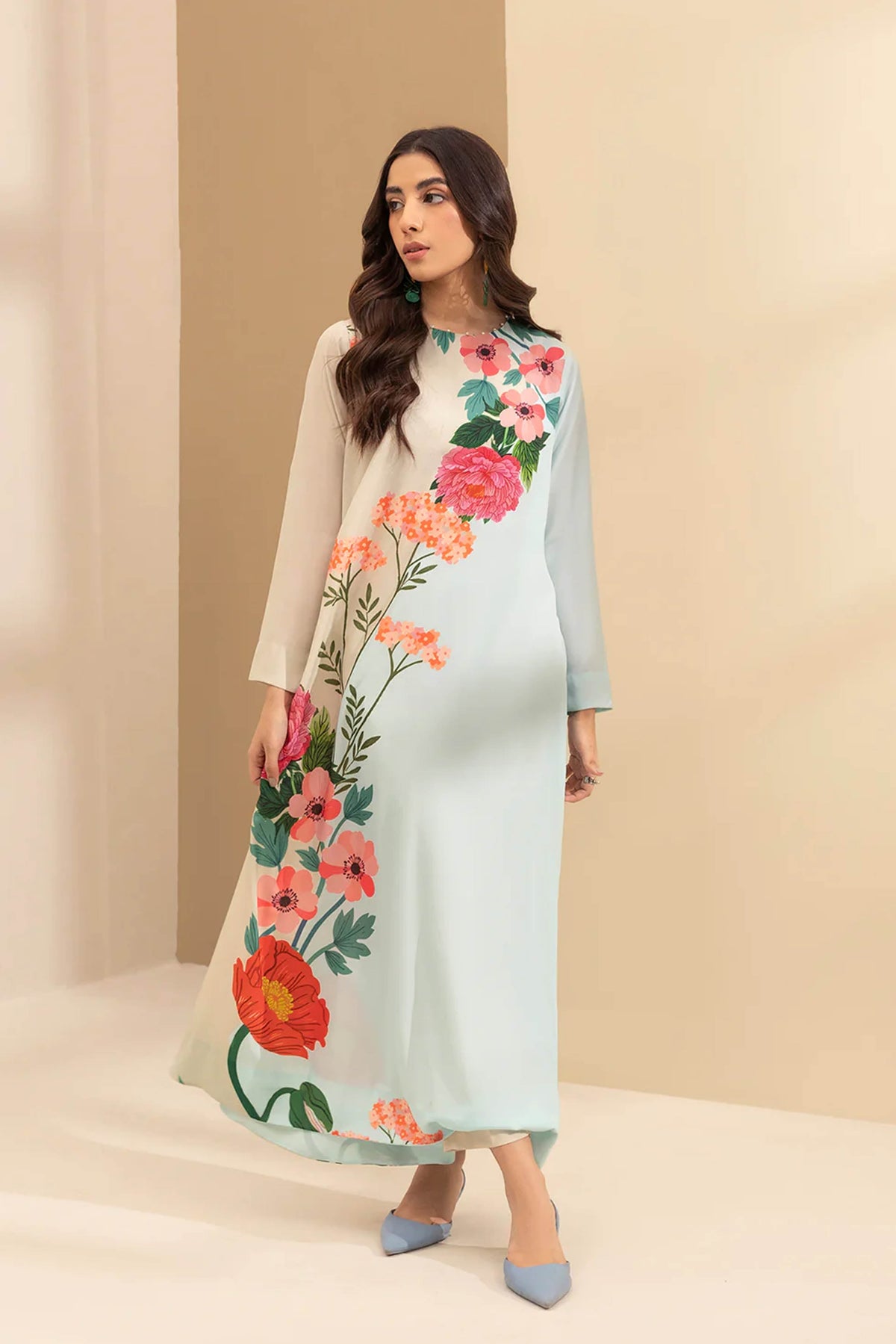 Noura Winter Khaddar Print Set for Women 949