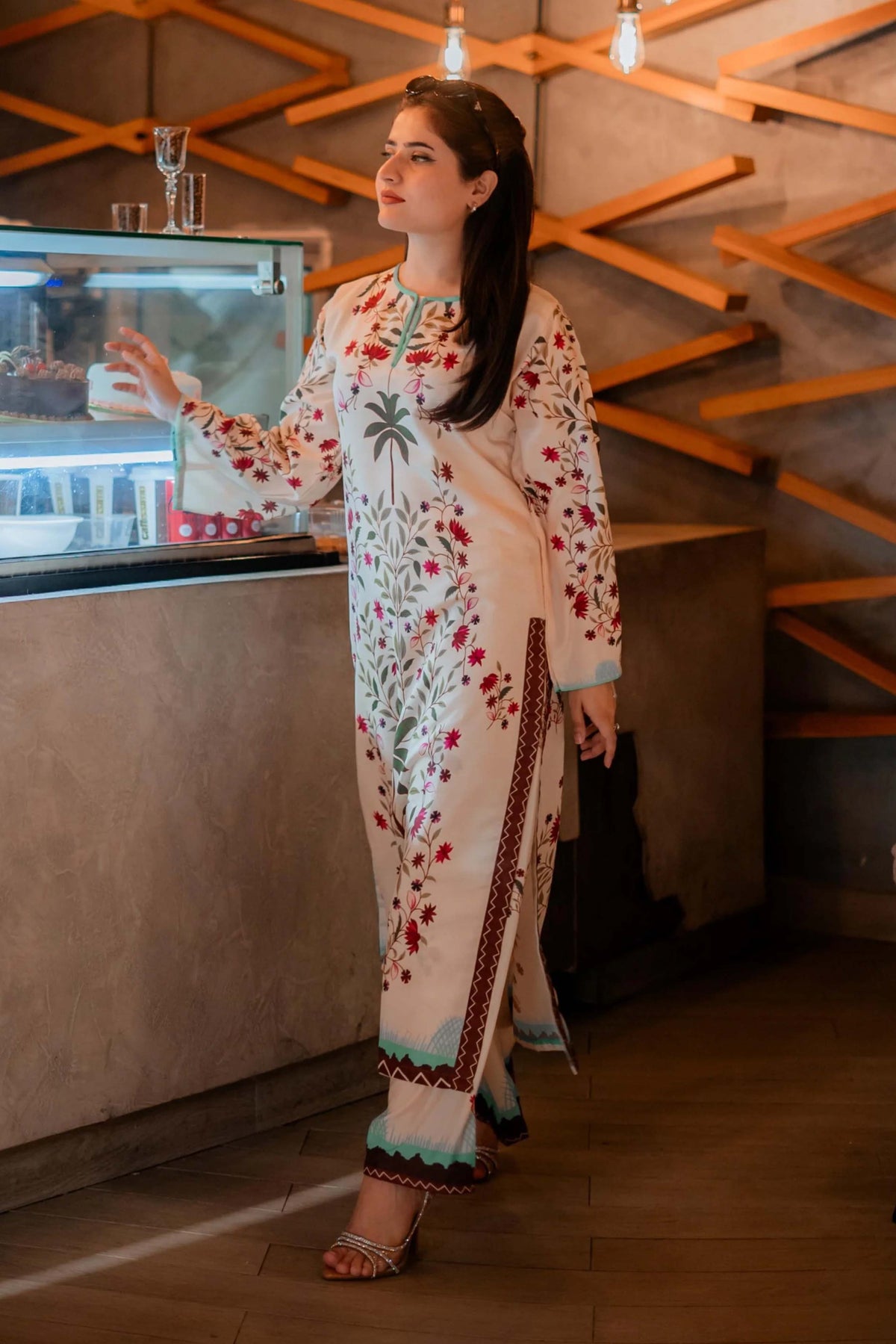 Noura Winter Printed Khaddar 2PC Set for Women 951