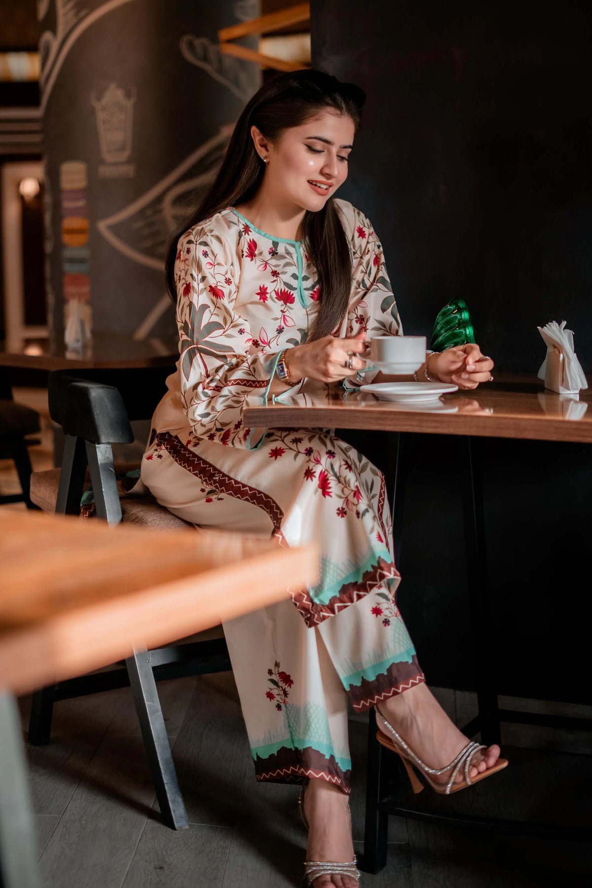 Noura Winter Printed Khaddar 2PC Set for Women 951