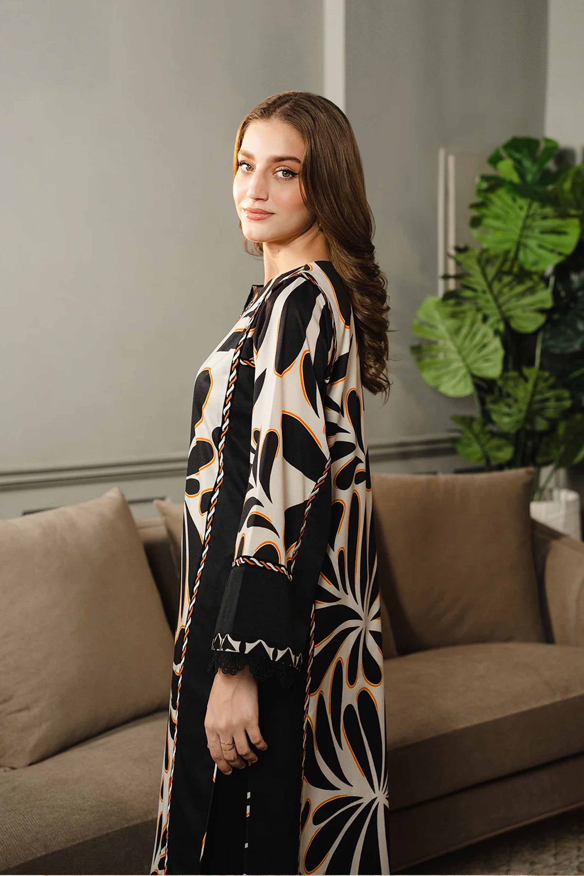 Noura Printed Shirt & Trouser Ensemble for Women 959