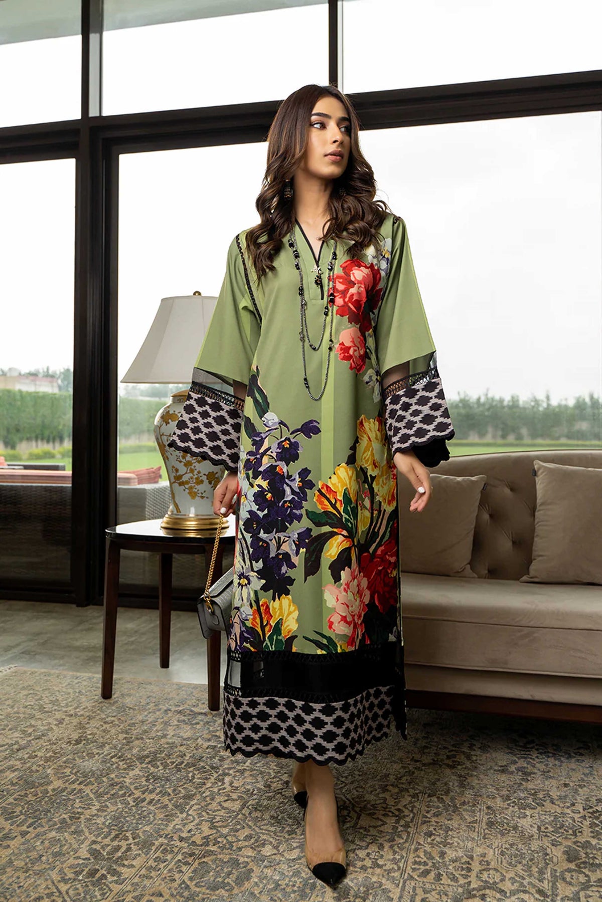 Noura Printed 2PC Khaddar Outfit for Women 960
