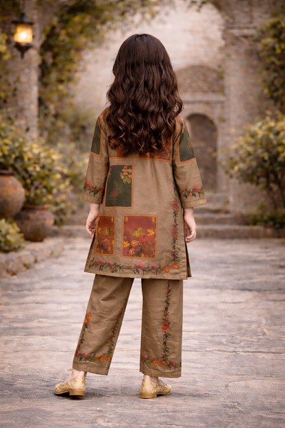 Noura PRINTED CAMBRIC SUIT Co-Ord kids 965