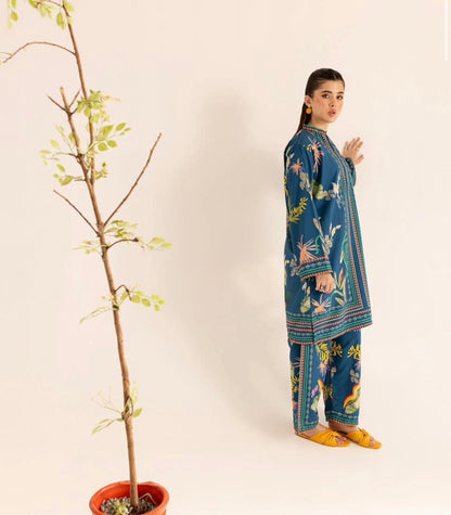 Noura Blue Printed Co-Ord Set for Women 907