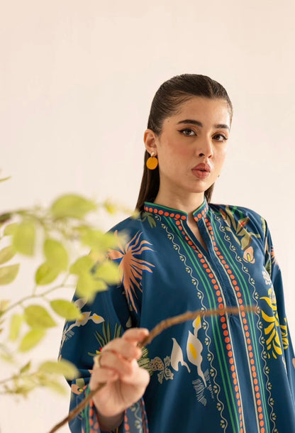 Noura Blue Printed Co-Ord Set for Women 907