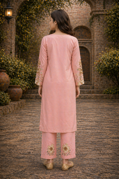Noura Modern Printed Crepe Two-Piece for Women 940
