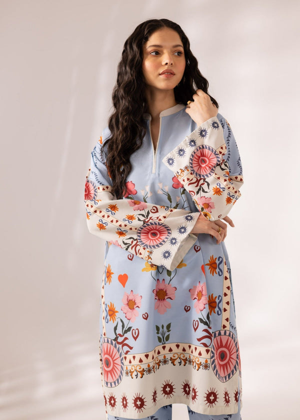 Noura Moss Crepe Long 2 Piece Outfit for Women 964