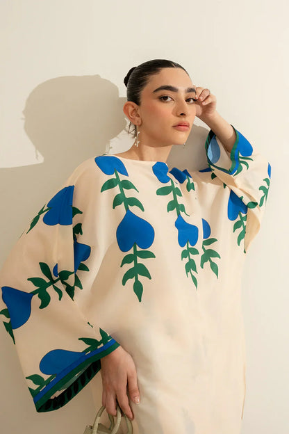 Noura Poly Cotton Blue Co-Ord Sets 911