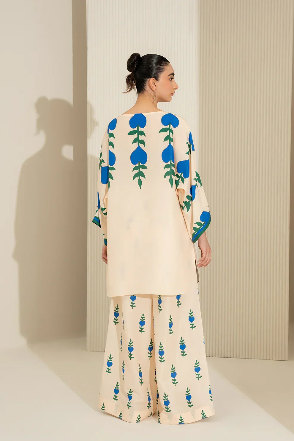 Noura Poly Cotton Blue Co-Ord Sets 911